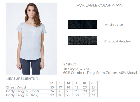 WOMEN'S HUMMINGBIRD COTTON MODAL SCOOP NECK TEE