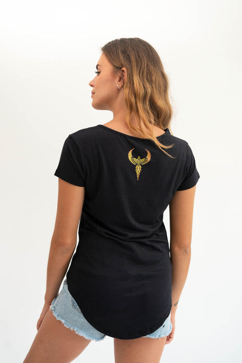 WOMEN'S HUMMINGBIRD COTTON MODAL SCOOP NECK TEE