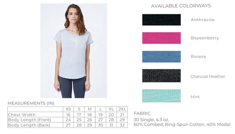 WOMEN'S OCELOT COTTON MODAL SCOOP NECK TEE