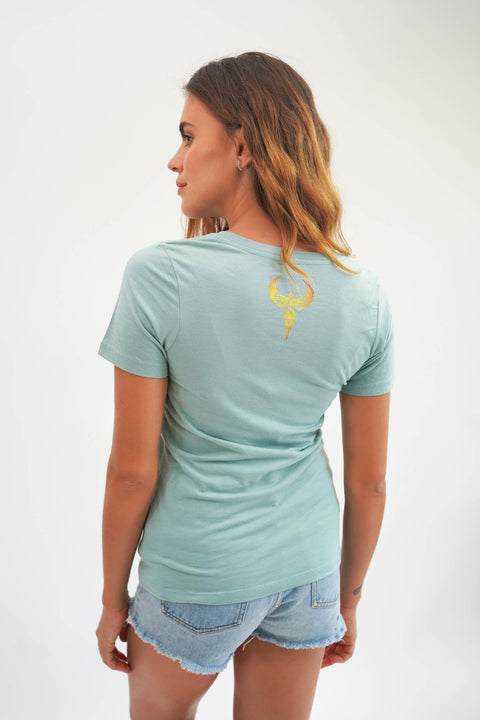 Women's Ocelot V-neck Tee