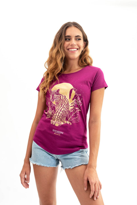 WOMEN'S OCELOT COTTON MODAL SCOOP NECK TEE